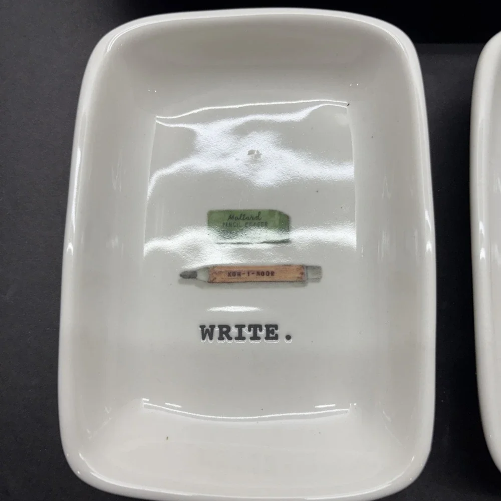 Rae Dunn Artisan Collection by Magenta Write Inspire‎ Create Desk Trinket Tray